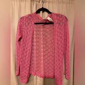 Emma James pink button up cardigan